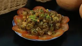 Miniature cooking snail fried with special ingredient