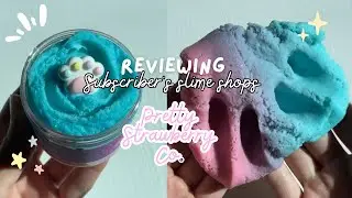 Reviewing Subscriber&rsquo;s Slime Shops✨| Pretty Strawberry Co 🍓