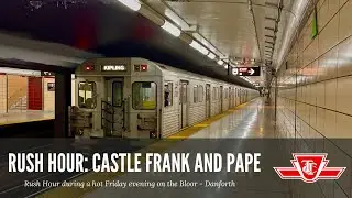 TTC T1 Trains on Line 2: Castle Frank and Pape