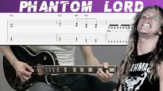 METALLICA - PHANTOM LORD (Guitar cover with TAB | Lesson)