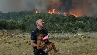 European Union rushes firefighters into Greece while Italy hits scorching 46C | ITV News