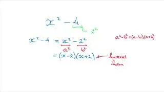 Factoring Quadratics - Difference of Two Squares