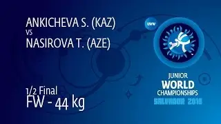 1/2 FW - 44 kg: T. NASIROVA (AZE) df. S. ANKICHEVA (KAZ) by TF, 10-0