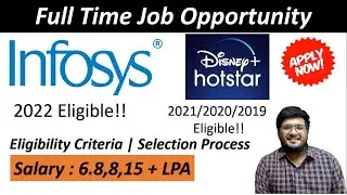 Infosys |Disney + Hotstar Hiring 2022/2021/2020/2019 | Jobs for Freshers🔥🔥