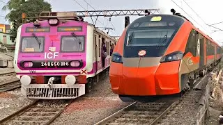 Vande Bharat Sleeper + Amrit Bharat + Different EMU locals spotted At Chuchura #indianrailways