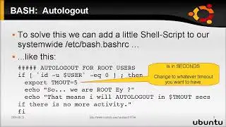 HOW TO enable AUTOLOGOUT in a BASH Shell