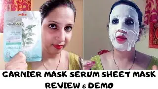 Garnier Hydrabomb serum sheet Mask Honest Review  For Oily & Senstive skin /Instant glow in 15 min.