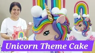 Unicorn and Rainbow Theme Cake @NINO_CAKERY
