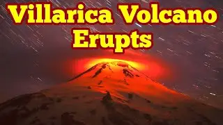 Villarica Volcano Erupted In Andes Mountain, Chile, South America, Indo-Pacific Ring Of Fire