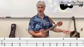 I Want To Hold Your Hand Beatles Ukulele Lesson Intro (Guitar Part 2)