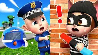 Where is My Siren? 🚔| Baby Police Chase Thief 👶| Nursery Rhymes & Kids Songs | Rosoo Police