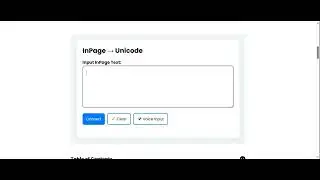 Unicode to InPage Converter | InPage to Unicode Converter (Free Online Web Tool)