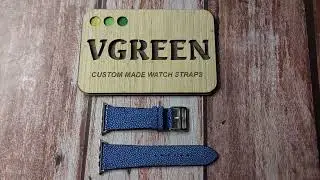 Blue Full Grain Stingray Leather Strap For Apple Watch Series 5 (44mm)