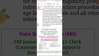 sbi cleark job #sbi#cleark