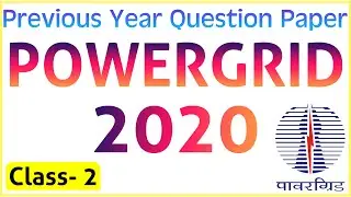 Power Grid Previous Year Question Paper | PGCIL 2020 |  Class 2 |🔴 हिंदी
