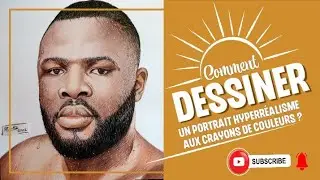 Comment dessiner un portrait Hyperréalisme aux crayons de couleur ? #tutorial #martin_bakole #art
