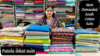 Most demanded cotton suits🌹South cotton suits🌹Maheshwari cotton suit🌹Ikkat patola suits🌹pichwai suit