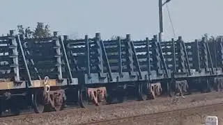 Freight train running with fuli loaded Steel product | Bhartiya rail