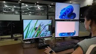 303DH 3 monitors 3 PC kvm switch video