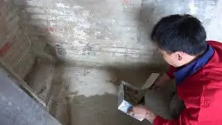 How to make cement reference points with laserlevel Preparation before plastering