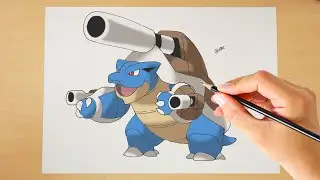 How to draw Mega Blastoise | Step by step |  Pokémon #009