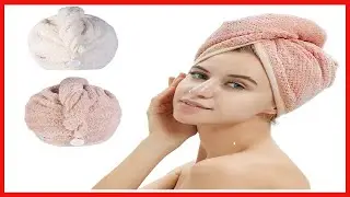 Great product -  2 Pack Hair Towel Wrap,Hair Drying Towel with Button, Microfiber Hair Towel, Dry Ha