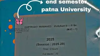 MY END SEMESTER 1 EXAM HONEST REACTION🤧 ||PATNA UNIVERSITY🚻 ||POLITICAL SCIENCE 🌷