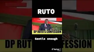 RUTO CONFESSION FINALLY
