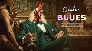 Muzyka Blues Bar Vintage na Retro Wiecz&oacute;r | Klasyczny Instrumentalny Blues Gitarowy Chill