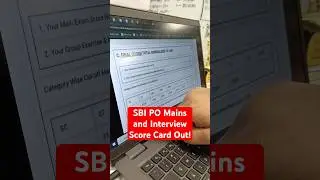 SBI PO Mains and Interview Score Card Out! 💻 #sbi #sbipo #sbipomains #shortsfeed #shorts