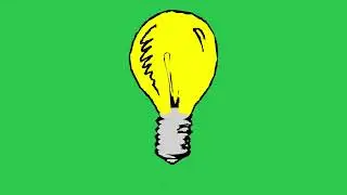 Light Bulb Green Screen Sticker NO COPYRIGHT