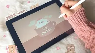 2025 Digital Planner + Hyperlink 🧸💕 | Free Template (Sunday & Monday Start)