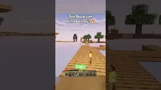 One Block con Dinosaurios en Minecraft 🦖 | Parte 46 #shorts #minecraft
