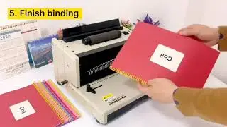 Commercial Wire Comb Binding Machine 46 Holes For Spiral Coil