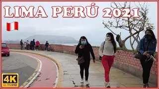 Lugar Tranquilo para Caminar | Malec&oacute;n Armend&aacute;riz Miraflores |  LIMA PER&Uacute; 2021 | 4K UHD
