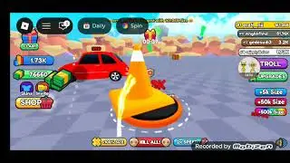Playing roblox hole.io 