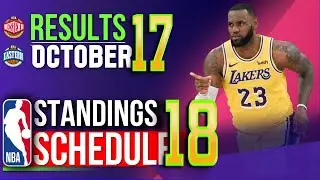 Preseason | NBA Standings today & Games: Results | Schedule October 18 2024