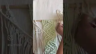 Macrame vine and leaf wall hanging - how to add cord on the other side of the dowel