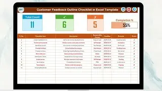 Customer Feedback Outline Checklist in Excel