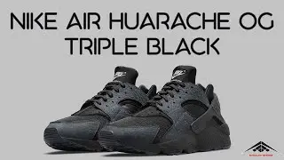 Nike Air Huarache OG Triple Black Shoes Exclusive Look & Price 2021