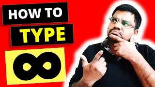 How to type the infinity symbol - [ &infin; ]