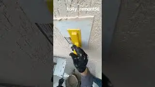 Нанесение фасадной штукатурки &laquo;короед&raquo;! Рисунок &laquo;дождь&raquo;! #ремонтсвоимируками #shorts #reels