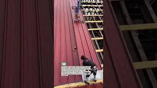 Standing Seam Roof Seaming Machine in Action #Roofing #Construction #MetalRoof