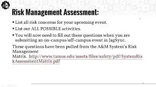 Risk Management Training