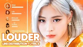 ITZY - Louder (Line Distribution + Lyrics Color Coded) PATREON REQUESTED