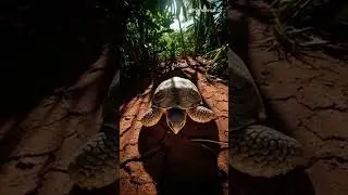 &ldquo;The Last Raindrop&rdquo; 🌿🐢✨ &mdash; Tortoise Tiny Tale                        #animalstories #wildlifereel