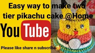 Two tier pikachu cake