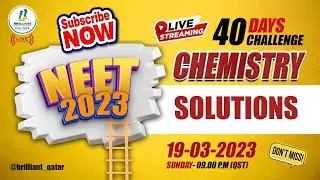 CBSE Grade 12 Chemistry | Solutions | NEET 2023 | 40 Days Challenge | NEET Preparation Live Videos