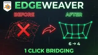 EdgeWeaver (Blender Add-on) &mdash; One‑Click Quad Bridging