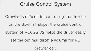 Radiolink RC6GS Throttle Lock / Cruise Control Function #Radiolink #RC6GS #ThrottleLock #Crawler